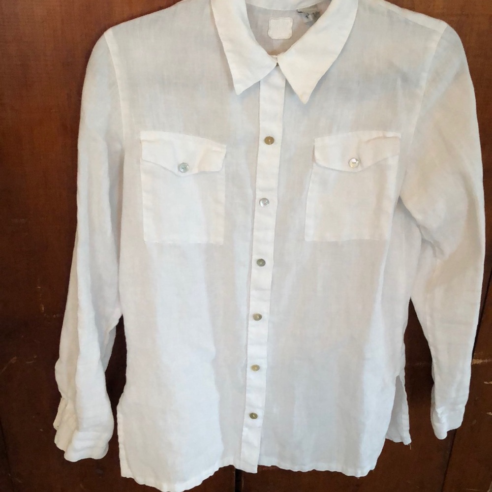 Chico’s white Linen blouse